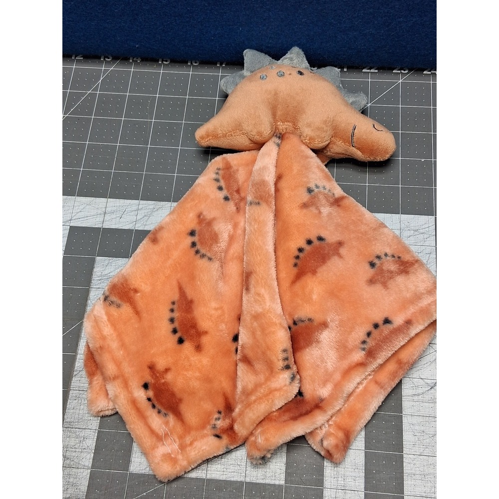 HB Dinosaur Lovey Orange Stegosaurus Security Blanket Plush 18535 Hudson Baby